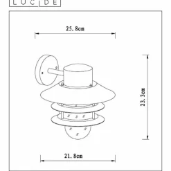 Luminaires Rustiques-Luminaires Lucide Applique murale d'extérieur Lucide ZICO Noir