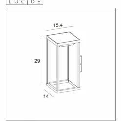 Luminaires Lucide Applique murale d'extérieur Lucide TENSO SOLA LED Noir