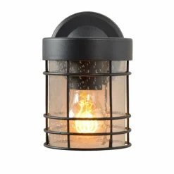 Luminaires Rustiques-Luminaires Lucide Applique murale d'extérieur Lucide KEPPEL Noir