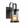 Luminaires Rustiques-Luminaires Lucide Applique murale d'extérieur Lucide LINDELO Noir