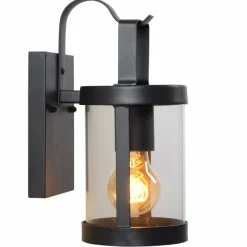 Luminaires Rustiques-Luminaires Lucide Applique murale d'extérieur Lucide LINDELO Noir