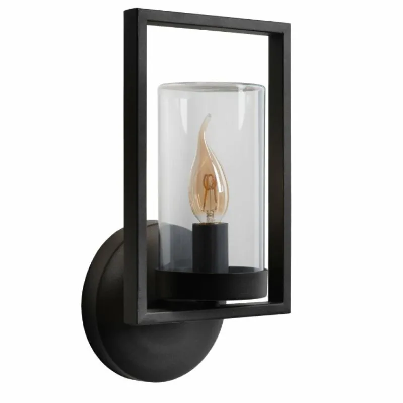 Luminaires Rustiques-Luminaires Lucide Applique murale d'extérieur Lucide NISPEN Noir, 1 lumière