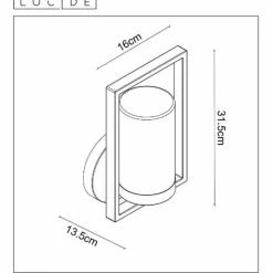 Luminaires Rustiques-Luminaires Lucide Applique murale d'extérieur Lucide NISPEN Noir, 1 lumière