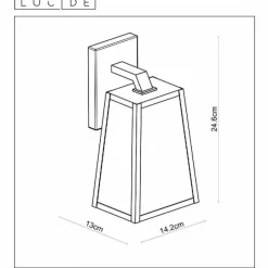 Luminaires Rustiques-Luminaires Lucide Applique murale d'extérieur Lucide MATSLOT Noir, 1 lumière