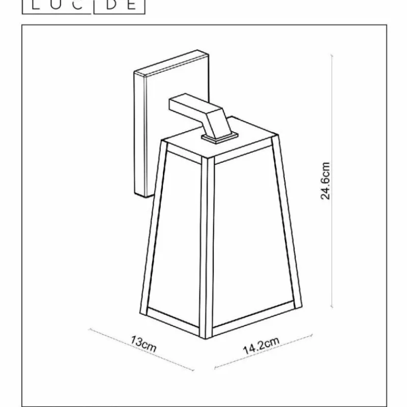 Luminaires Rustiques-Luminaires Lucide Applique murale d'extérieur Lucide MATSLOT Noir, 1 lumière
