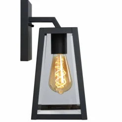 Luminaires Rustiques-Luminaires Lucide Applique murale d'extérieur Lucide MATSLOT Noir