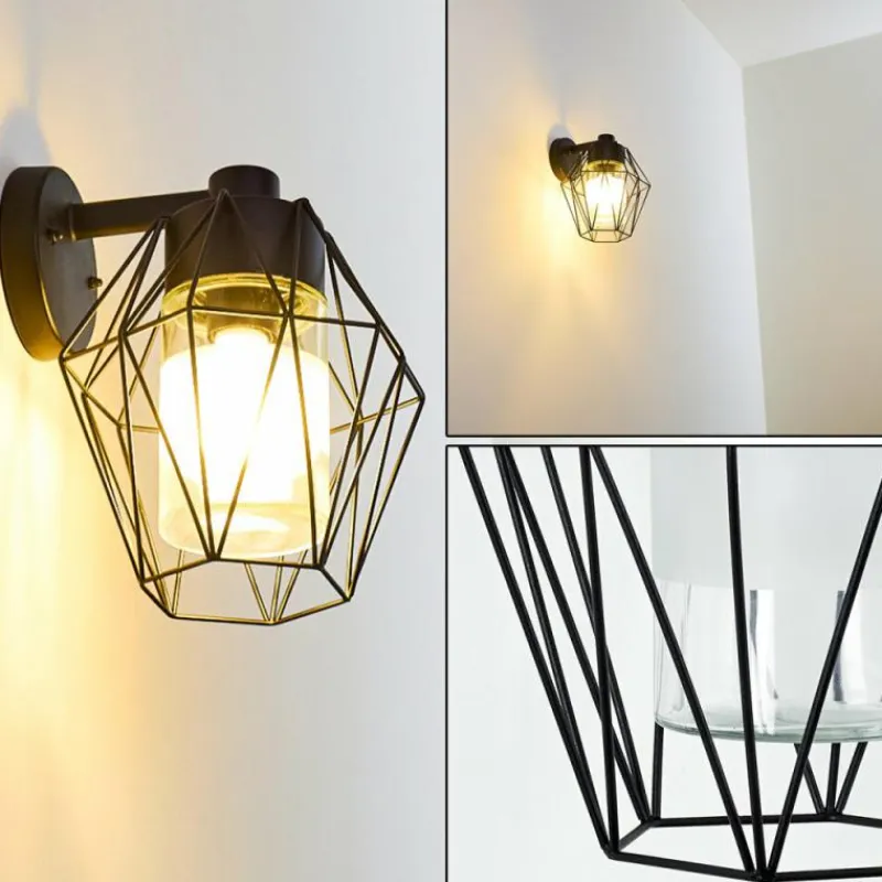 hofstein Applique murale d'extérieur Tartas Noir, 1 lumière