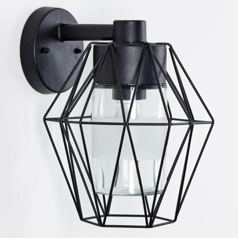 hofstein Applique murale d'extérieur Tartas Noir, 1 lumière