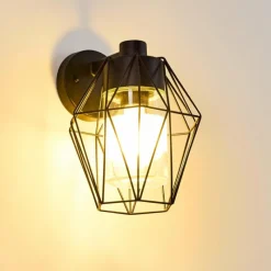 hofstein Applique murale d'extérieur Tartas Noir, 1 lumière