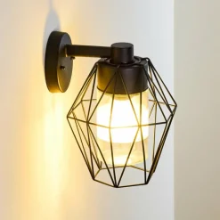 hofstein Applique murale d'extérieur Tartas Noir, 1 lumière