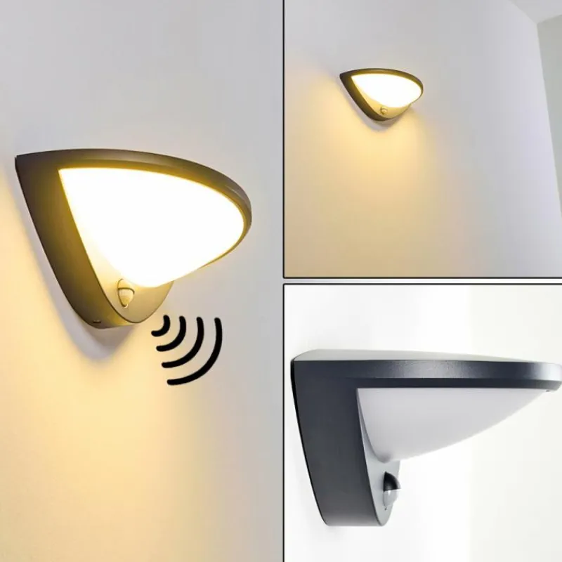 hofstein Applique murale d'extérieur Carano LED Noir, 1 lumière, Détecteur de mouvement