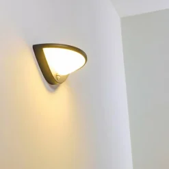 hofstein Applique murale d'extérieur Carano LED Noir, 1 lumière, Détecteur de mouvement