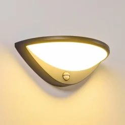 hofstein Applique murale d'extérieur Carano LED Noir, 1 lumière, Détecteur de mouvement