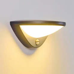hofstein Applique murale d'extérieur Carano LED Noir, 1 lumière, Détecteur de mouvement
