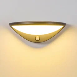 hofstein Applique murale d'extérieur Carano LED Noir, 1 lumière, Détecteur de mouvement