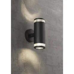 Luminaires Nordlux Applique murale d'extérieur Nordlux BIRK Noir, 2 lumières