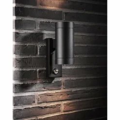 Luminaires Nordlux Applique murale d'extérieur Nordlux TIN Noir, 2 lumières, Détecteur de mouvement