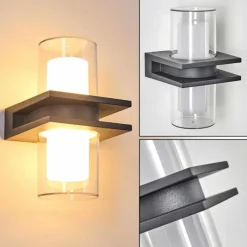 hofstein Applique murale d'extérieur Kekenis LED Anthracite, 1 lumière