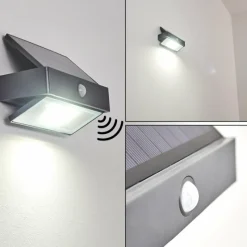 hofstein Applique murale d'extérieur Wiborg LED Anthracite, 1 lumière, Détecteur de mouvement