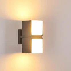 hofstein Applique murale d'extérieur Swanek LED Anthracite, 2 lumières