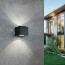 Luminaires Reality Applique murale d'extérieur Reality CORDOBA LED Noir, 2 lumières