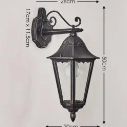 Luminaires Rustiques-hofstein Applique murale d'extérieur Lignac Noir, Argenté, 1 lumière