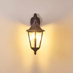 Luminaires Rustiques-hofstein Applique murale d'extérieur Lignac Noir, Argenté, 1 lumière