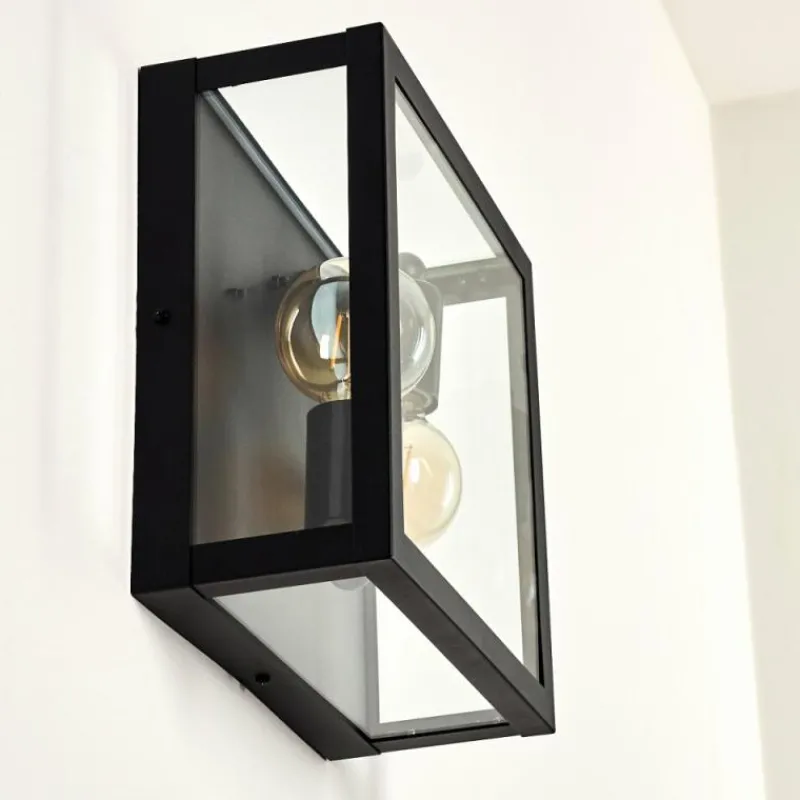 hofstein Applique murale d'extérieur Caudry Noir, 2 lumières