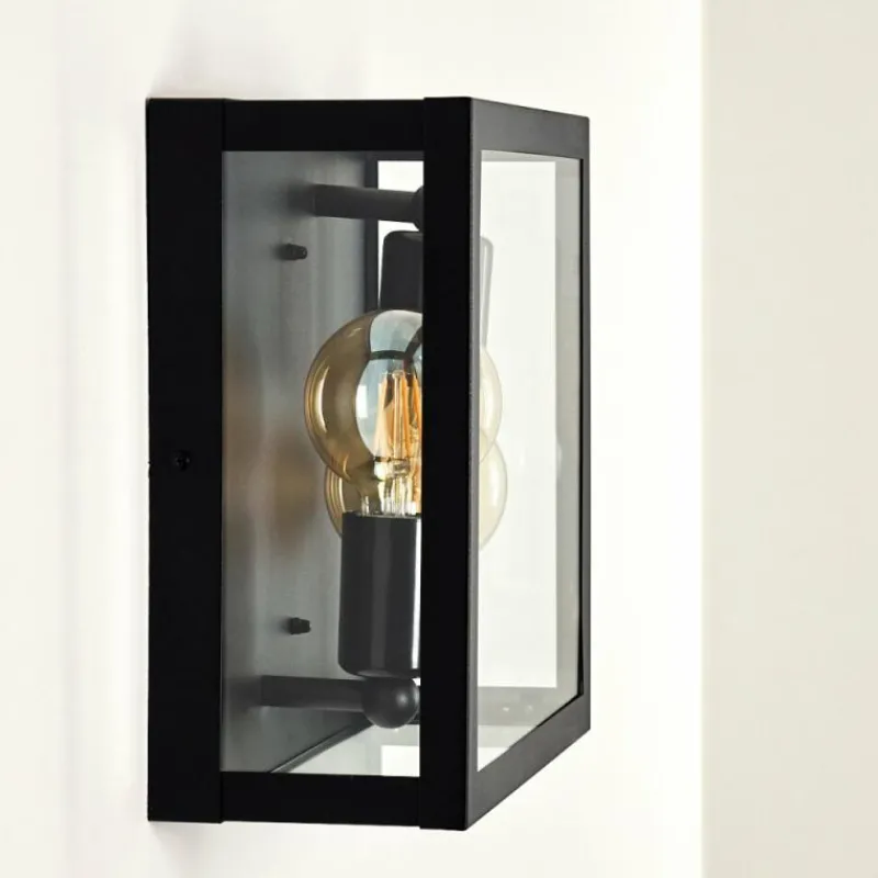 hofstein Applique murale d'extérieur Caudry Noir, 2 lumières