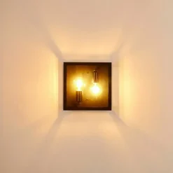 hofstein Applique murale d'extérieur Caudry Noir, 2 lumières