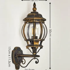 Luminaires Rustiques-hofstein Applique murale d'extérieur Lentua Brun doré, 1 lumière