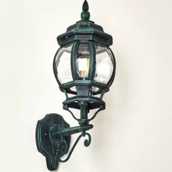 Luminaires Rustiques-hofstein Applique murale d'extérieur Lentua Vert, Noir, 1 lumière