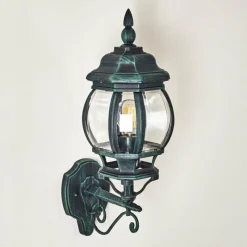 Luminaires Rustiques-hofstein Applique murale d'extérieur Lentua Vert, Noir, 1 lumière