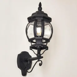 Luminaires Rustiques-hofstein Applique murale d'extérieur Lentua Noir, 1 lumière