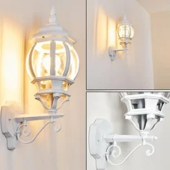 Luminaires Rustiques-hofstein Applique murale d'extérieur Lentua Blanc, 1 lumière