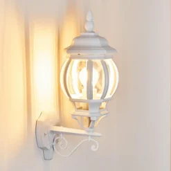 Luminaires Rustiques-hofstein Applique murale d'extérieur Lentua Blanc, 1 lumière