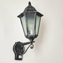 Luminaires Rustiques-hofstein Applique murale d'extérieur Lignac Noir, Argenté, 1 lumière