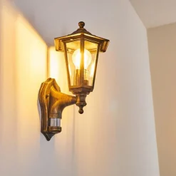 Luminaires Rustiques-hofstein Applique murale d'extérieur Loria Brun doré, 1 lumière