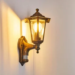 Luminaires Rustiques-hofstein Applique murale d'extérieur Loria Brun doré, 1 lumière