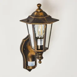 Luminaires Rustiques-hofstein Applique murale d'extérieur Loria Brun doré, 1 lumière