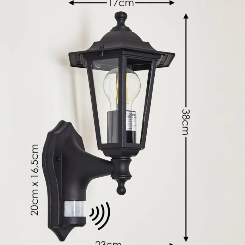 Luminaires Rustiques-hofstein Applique murale d'extérieur Loria Noir, 1 lumière