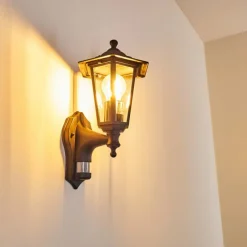 Luminaires Rustiques-hofstein Applique murale d'extérieur Loria Noir, 1 lumière