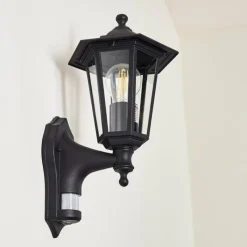 Luminaires Rustiques-hofstein Applique murale d'extérieur Loria Noir, 1 lumière