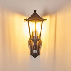 Luminaires Rustiques-hofstein Applique murale d'extérieur Loria Noir, 1 lumière