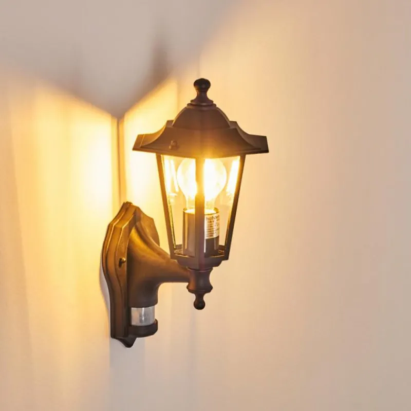 Luminaires Rustiques-hofstein Applique murale d'extérieur Loria Noir, 1 lumière