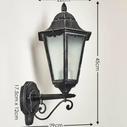 Luminaires Rustiques-hofstein Applique murale d'extérieur Lignac Noir, Argenté, 1 lumière