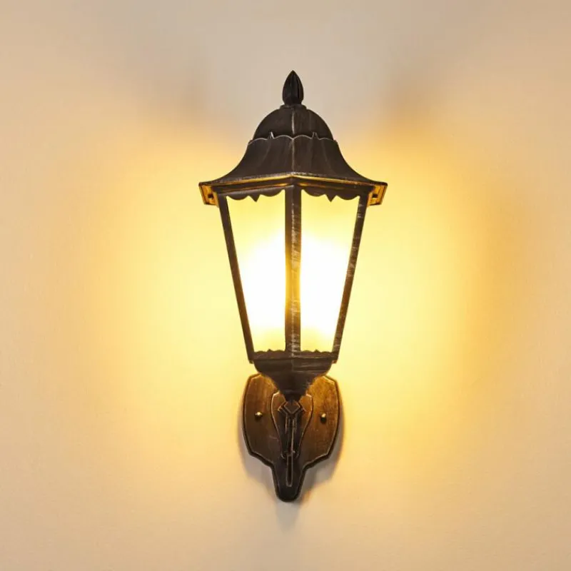 Luminaires Rustiques-hofstein Applique murale d'extérieur Lignac Noir, Argenté, 1 lumière