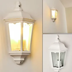 Lampes Vintages & Rétros-hofstein Applique murale d'extérieur Gilze Blanc, 1 lumière