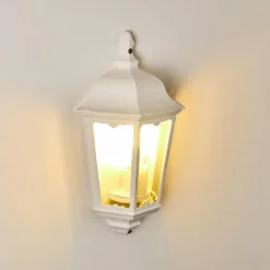 Lampes Vintages & Rétros-hofstein Applique murale d'extérieur Gilze Blanc, 1 lumière
