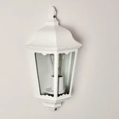 Lampes Vintages & Rétros-hofstein Applique murale d'extérieur Gilze Blanc, 1 lumière